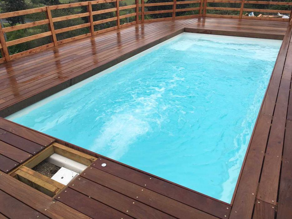 Топовий композитний басейн “Пляж” — 7,6x3,6x1,5 м / Монтаж під ключ