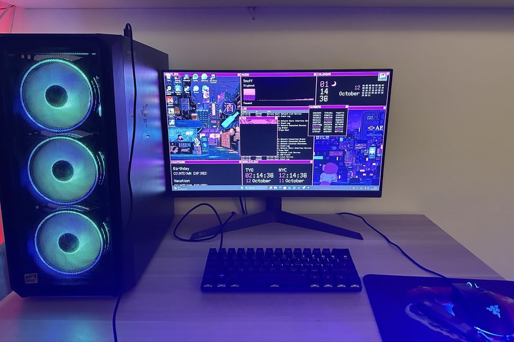 Komputer gamingowy Ryzen 5 5500 + RX 6600 + monitor 180 Hz