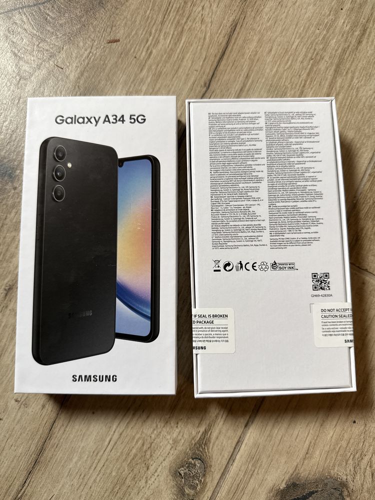 Samsung A34 5G SM-A346B/DSN 6GB/128GB Graphite, Polska Dystrybucja
