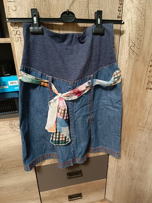 Jeansowa spódnica ciążowa rozmiar M