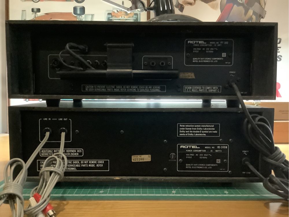 Rotel Deck de cassetes RD 300 e rádio RT 300