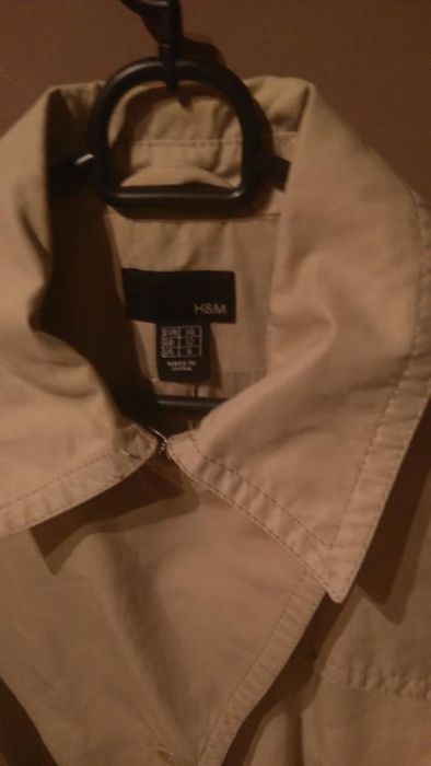 H&M beżowy płaszcz trencz prochowiec M 38