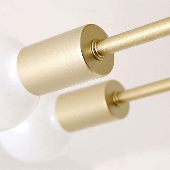 wenppran Lampa sufitowa Sputnik retro 6-punktowa złota E27