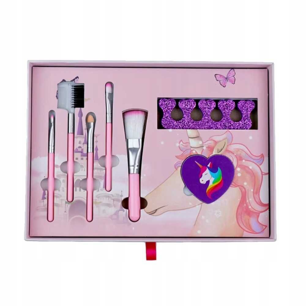 Zestaw do makijażu kosmetyki w kuferku makeup dla dzieci jednorożec