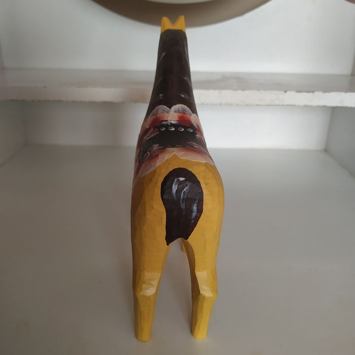 Konik Dalahäst  szwedzki Dalarna ręcznie wykonany kolekcjonerski żółty