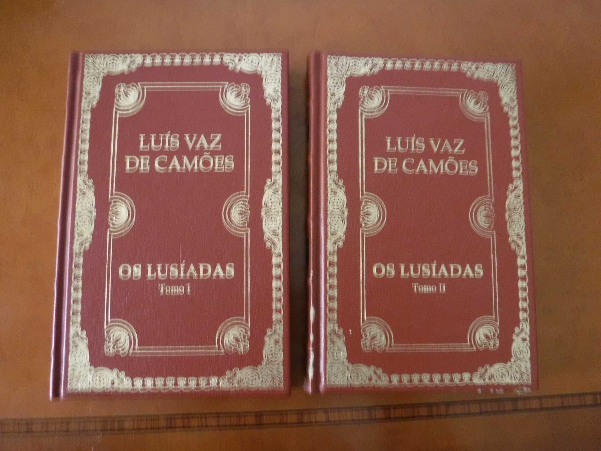 Os Lusíadas - Luíz Vaz de Camões - 2 volumes - Encadernação de luxo