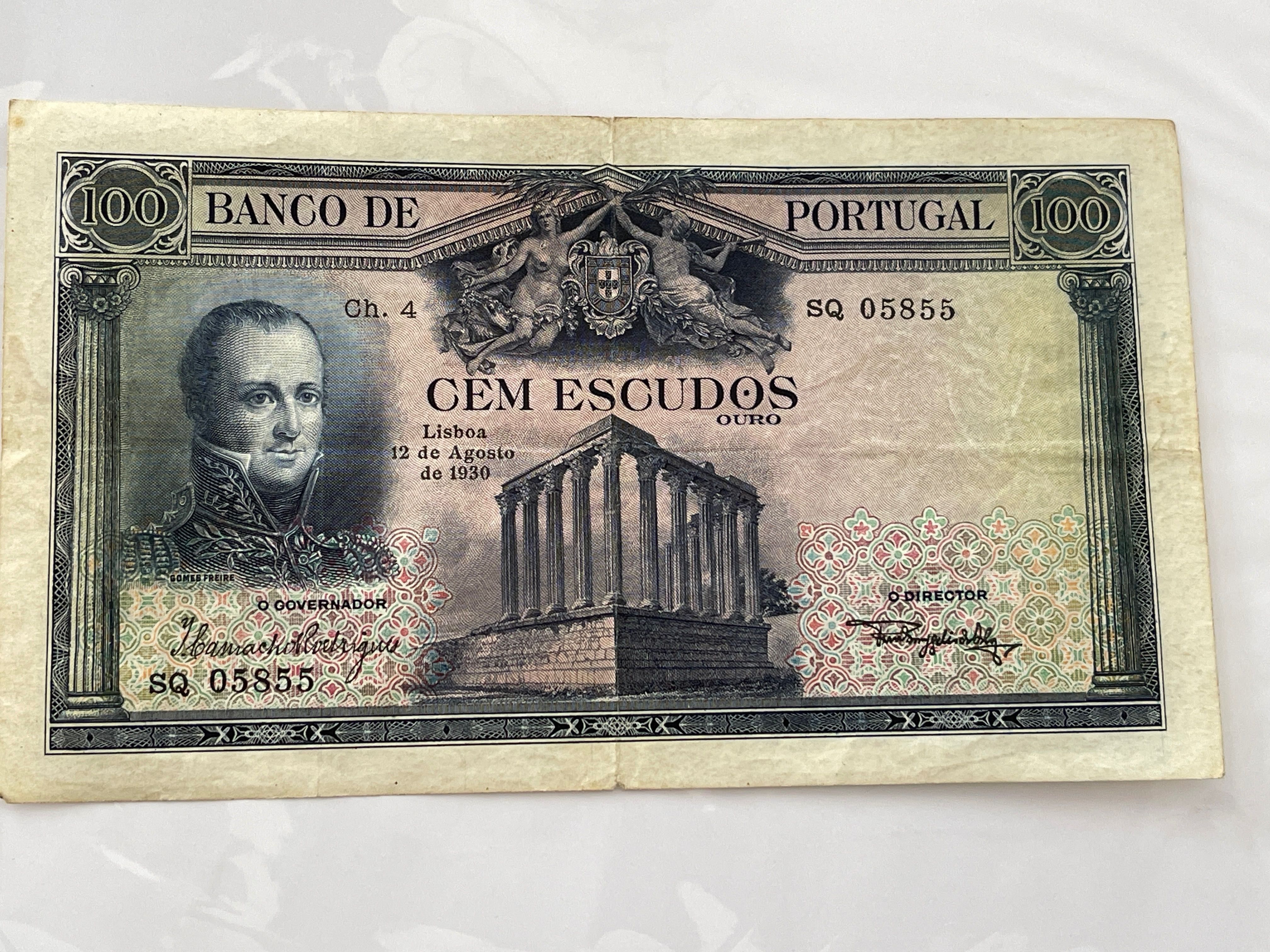 Nota 100 $ 12 de agosto 1930 Gomes Freire