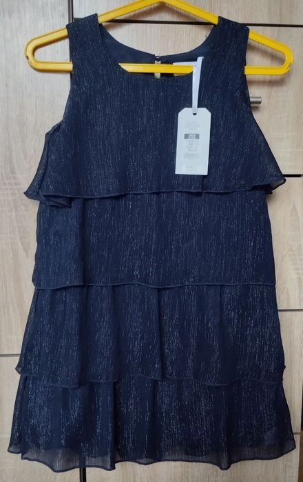 Sukienka elegancka, granatowa