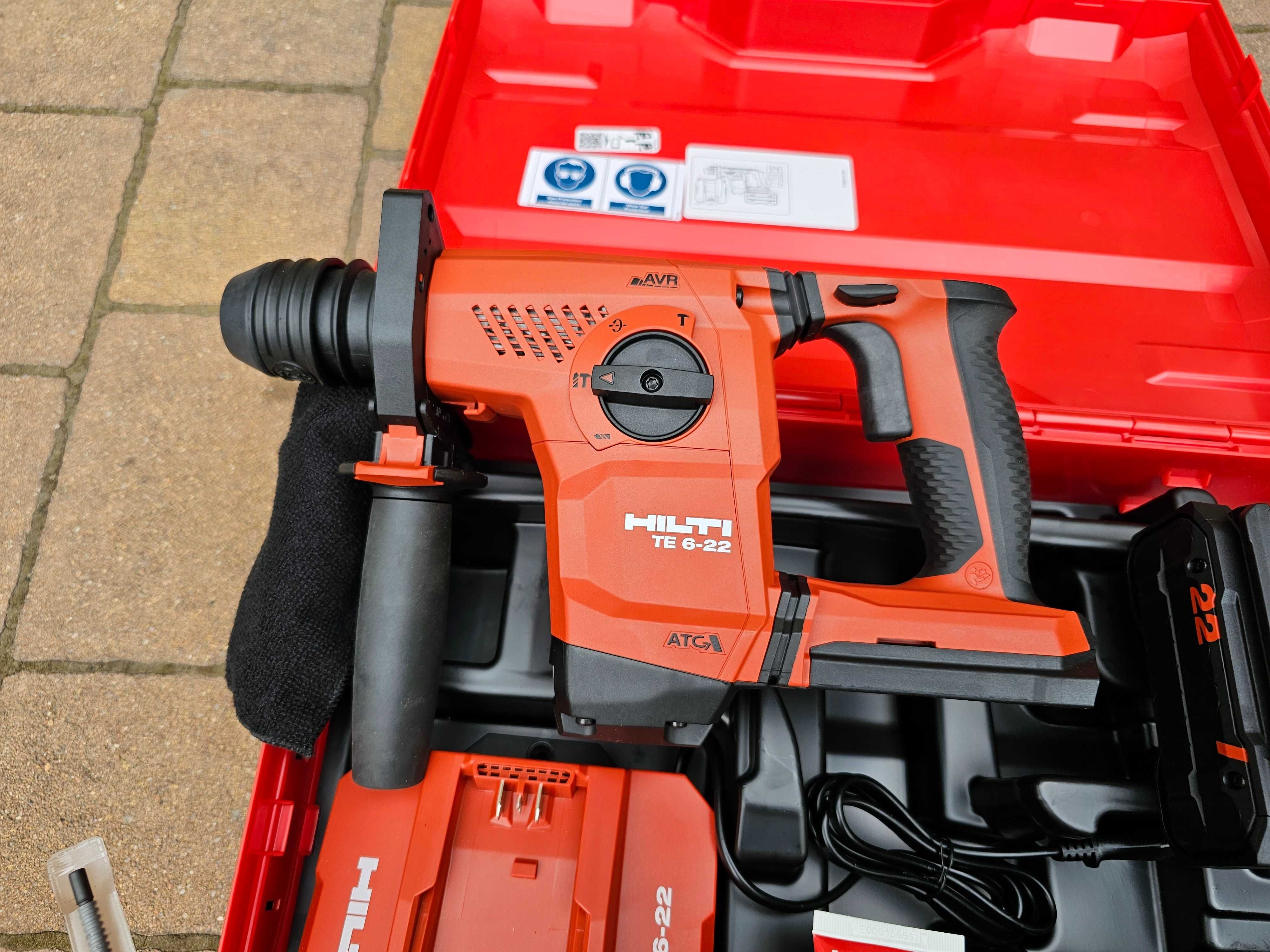 HILTI TE 6-22 2xaku ładowarka walizka jak nowa! faktura gwarancja