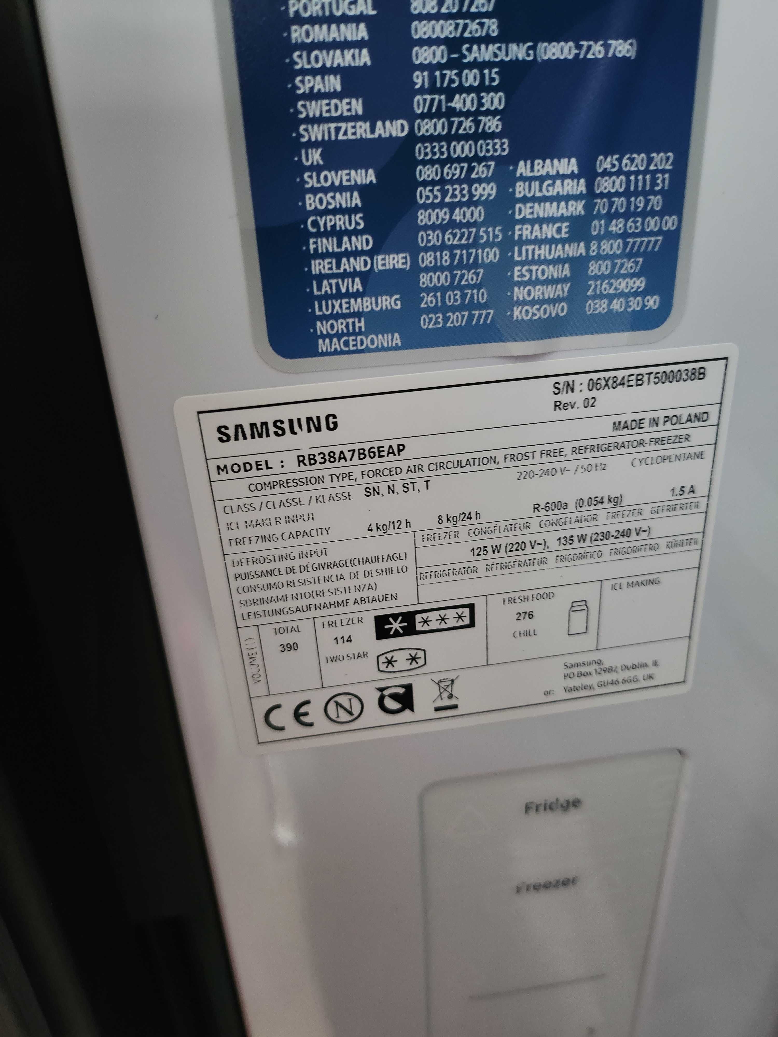 Lodówka Samsung Bespoke RB38A7B6EAP (bez panelu)