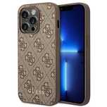 Etui Guess 4G Metal Gold Logo na iPhone 14 Pro Max - brązowe