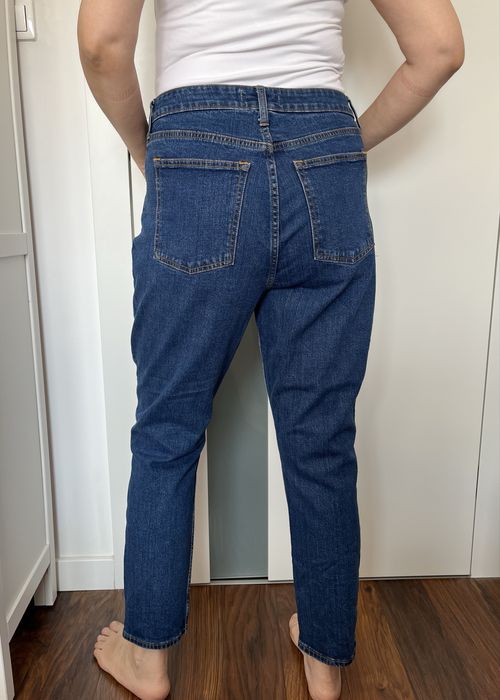 Abercrombie & Fitch spodnie jeans wysoki stan