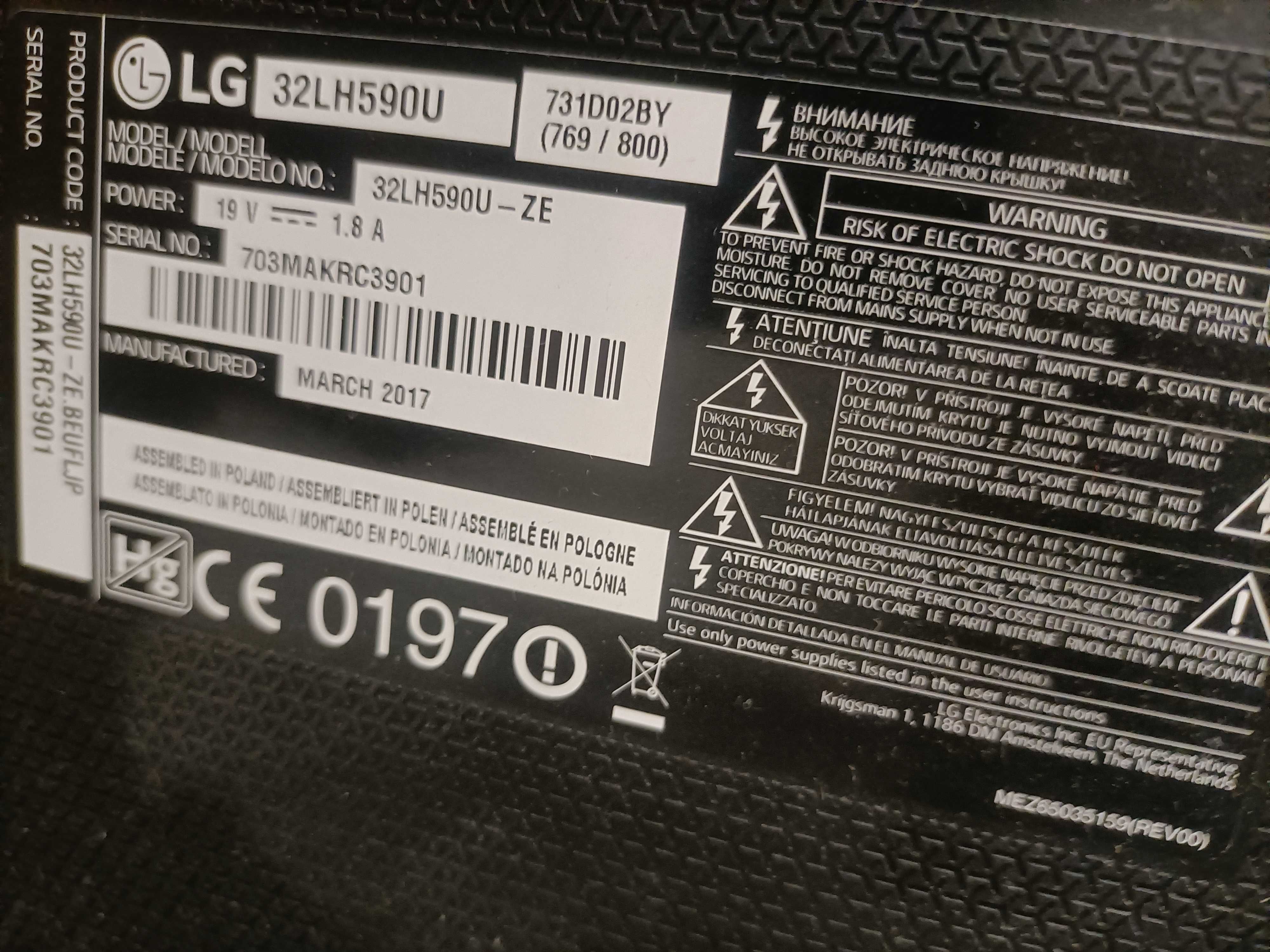 TV LG para peças