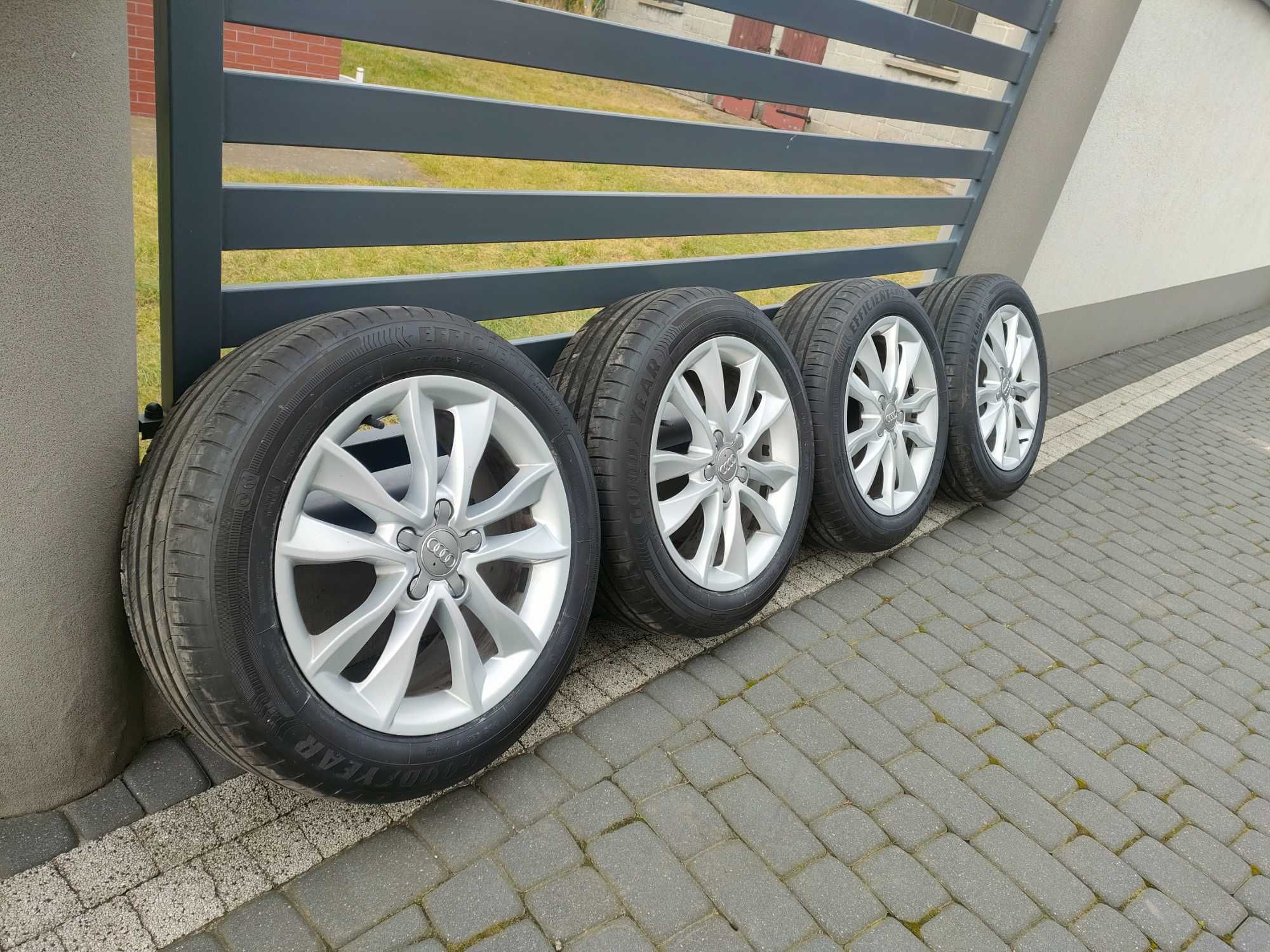 Alufelgi AUDI 17 cali komplet opony 7 mm - opony jak Nowe LATO.