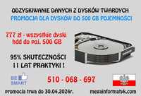 Odzyskiwanie danych - 500 GB - Promocja