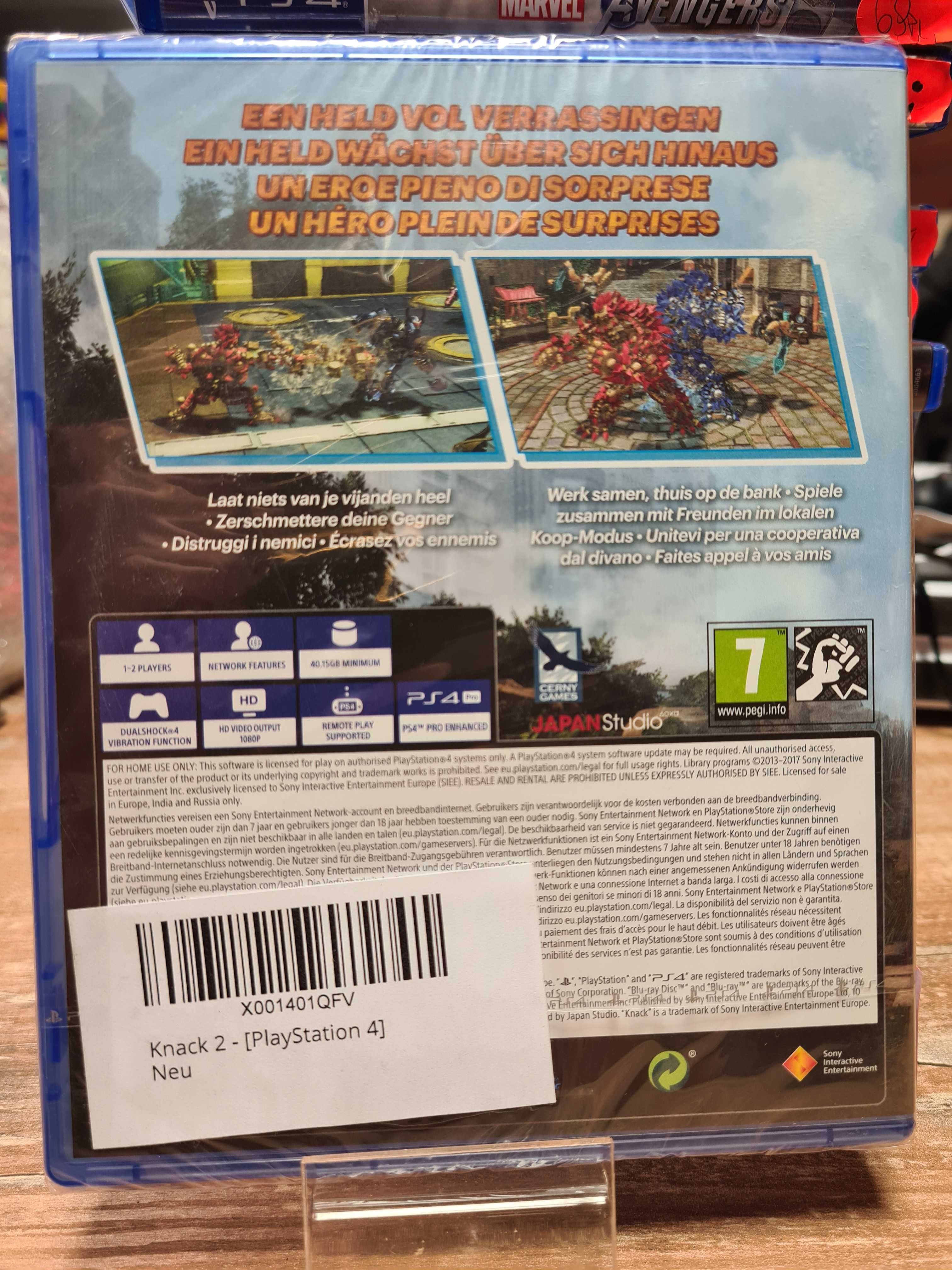 Knack 2 PS4 Nowa gra z folią, Sklep Wysyłka Wymiana