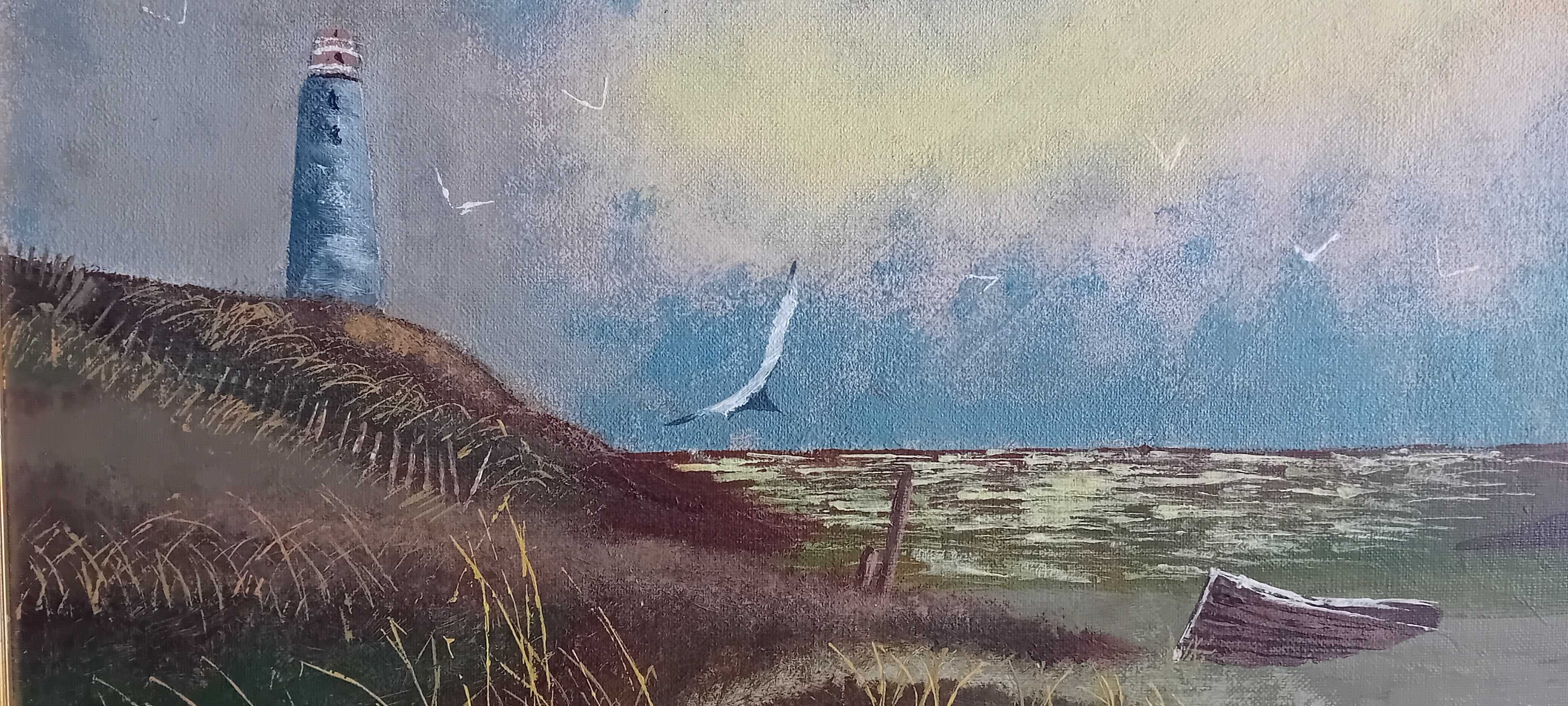 Quadro Vintage Pintura Original Assinada Kemp