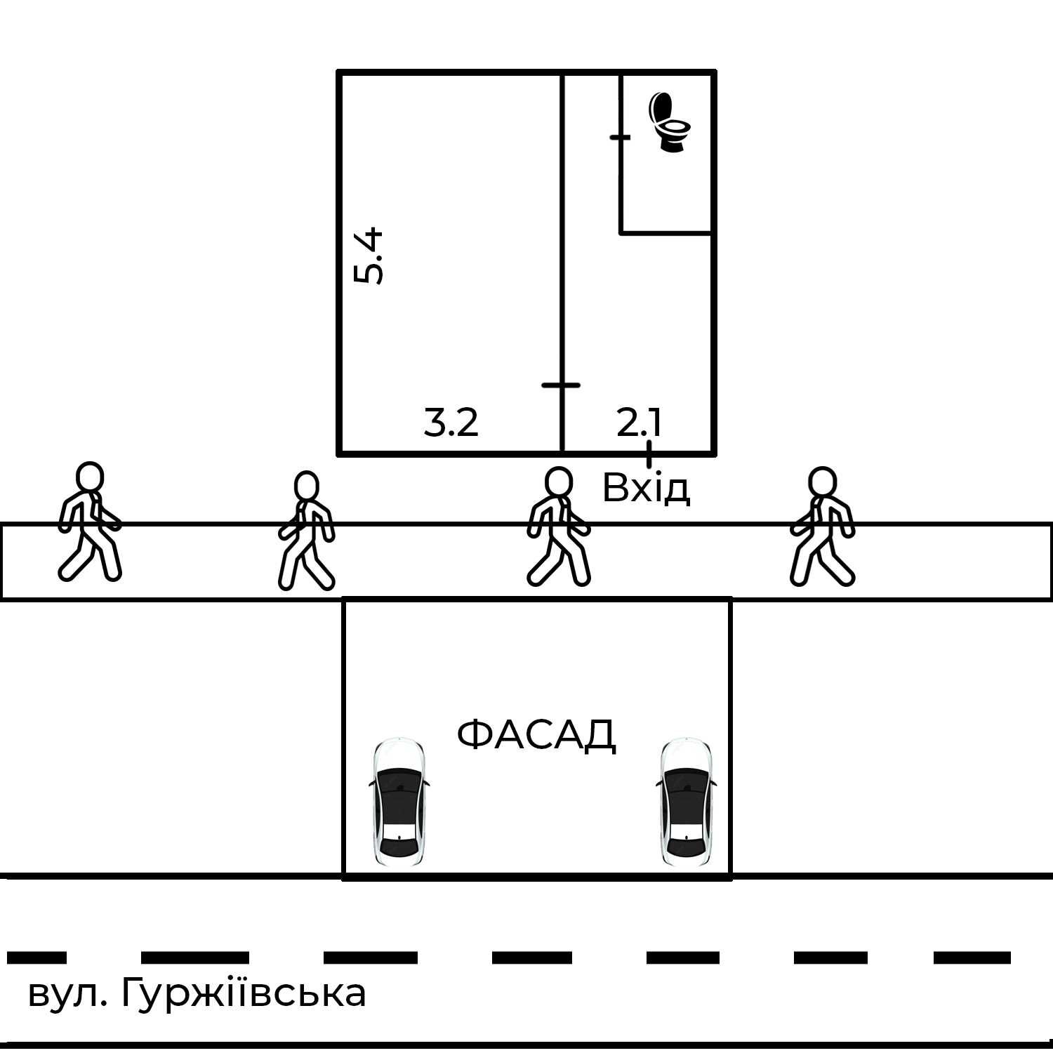 Здам офіс (фасадне приміщення) 30 м2, в районі тихого центру