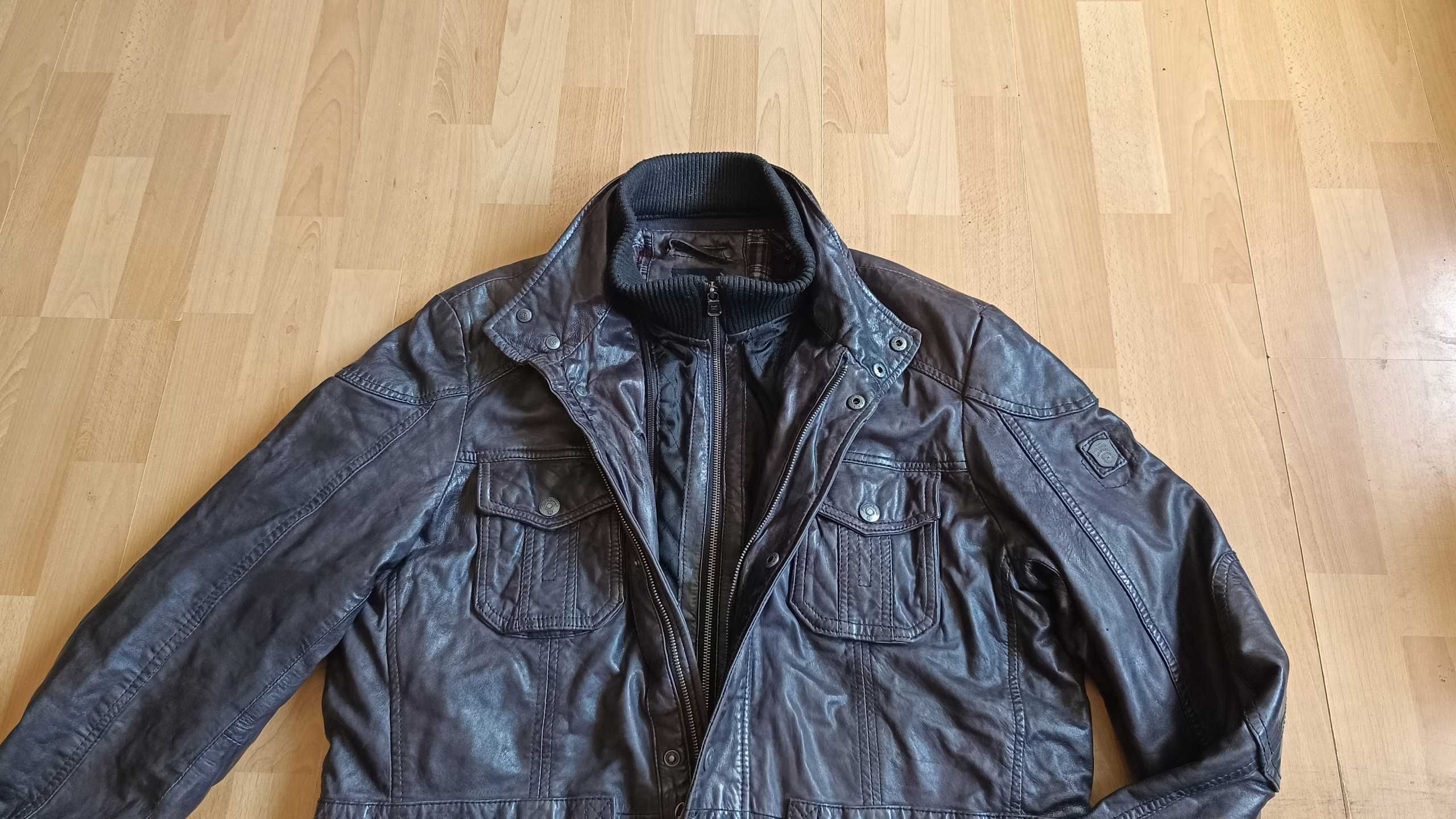 Męska zimowa kurtka skórzana ENGBERS r.XL stan bardzo dobry