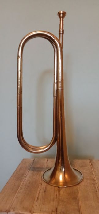 Mosiężna trąbka sygnalowa - myśliwska