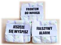 Mega Paka Prezent na BABY SHOWER z śmiesznymi tekstami na pampersach