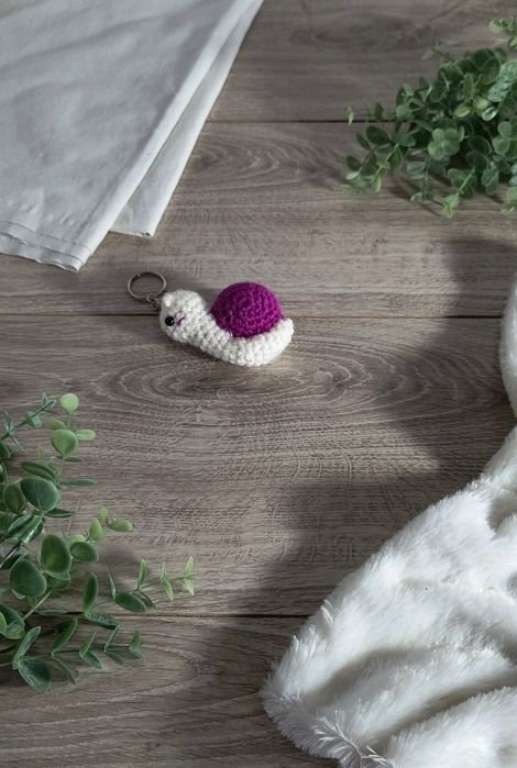 Ślimak na szydełku amigurumi
