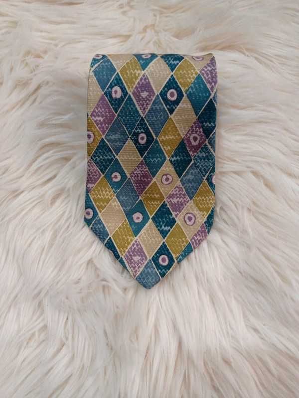 Jedwabny krawat Spengler vintage 100% jedwab