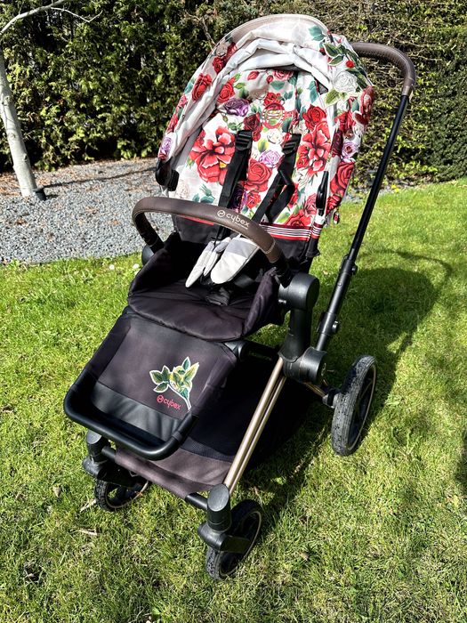 Wózek dziecięcy CYBEX Priam 2.0 Platinum Rose Gold Spring Blossom BDB