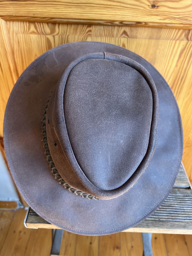 Sprzedam skórzany kapelusz firmy BUSH-SKINS rozmiar S (57cm),