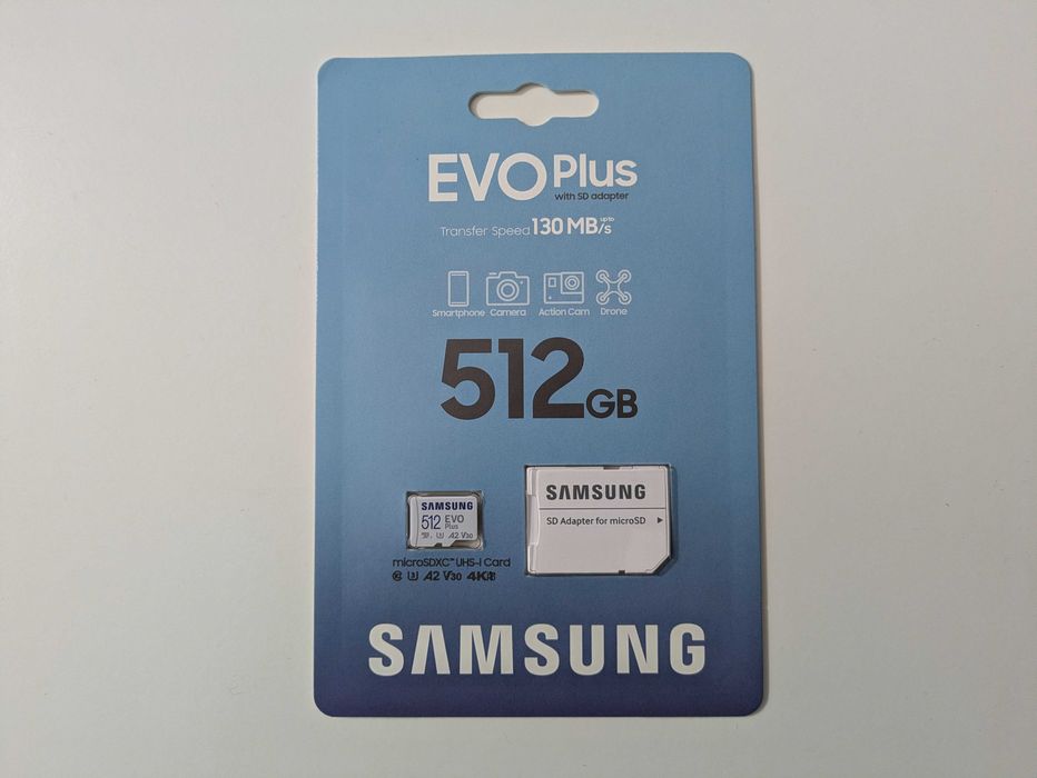 Karta Samsung 512GB microSDXC EVO Plus 130MBs Nowa Gwarancja 10 Lat
