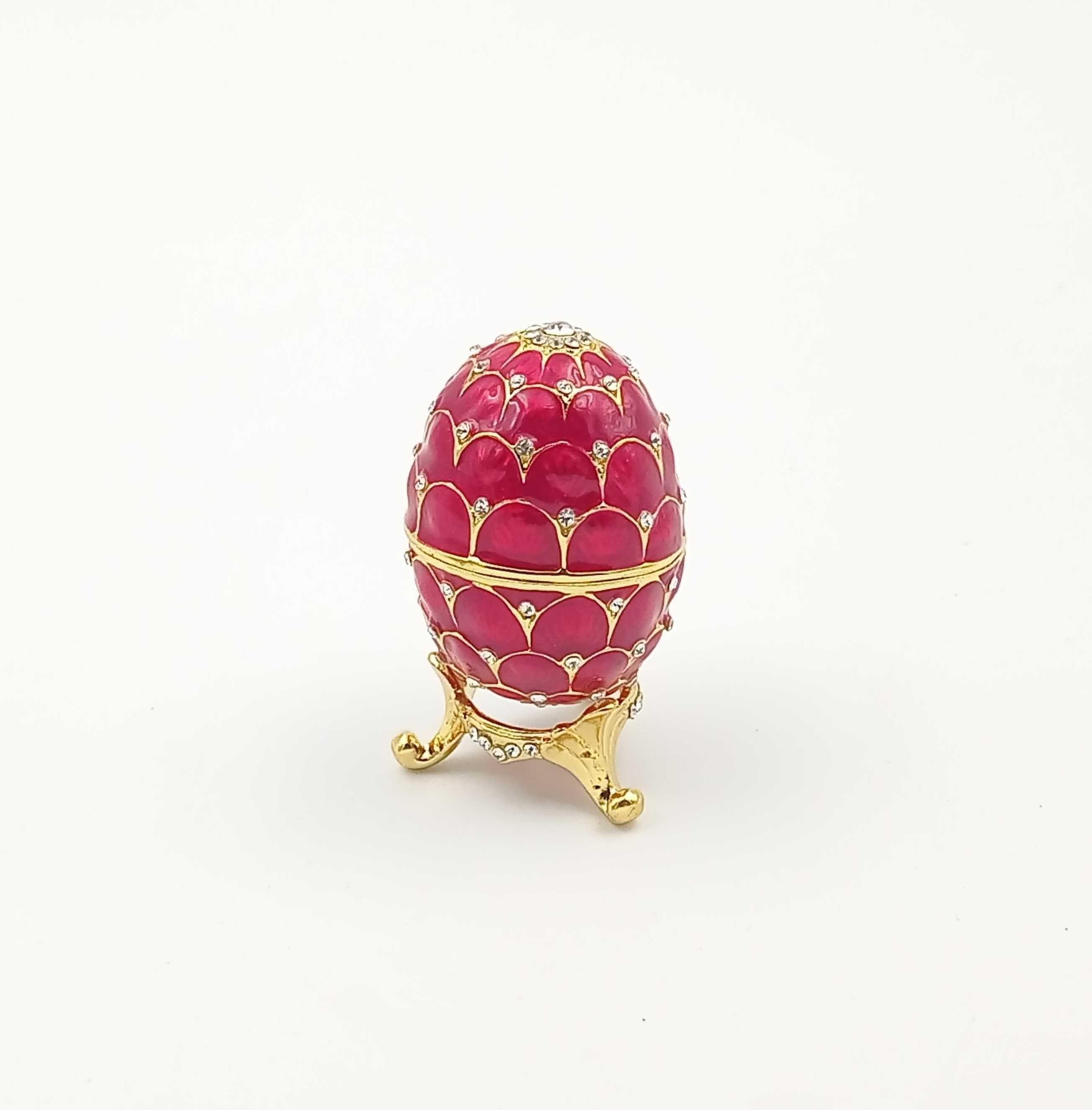 Jajko jajo faberge pojemniki szkatułka czerwone