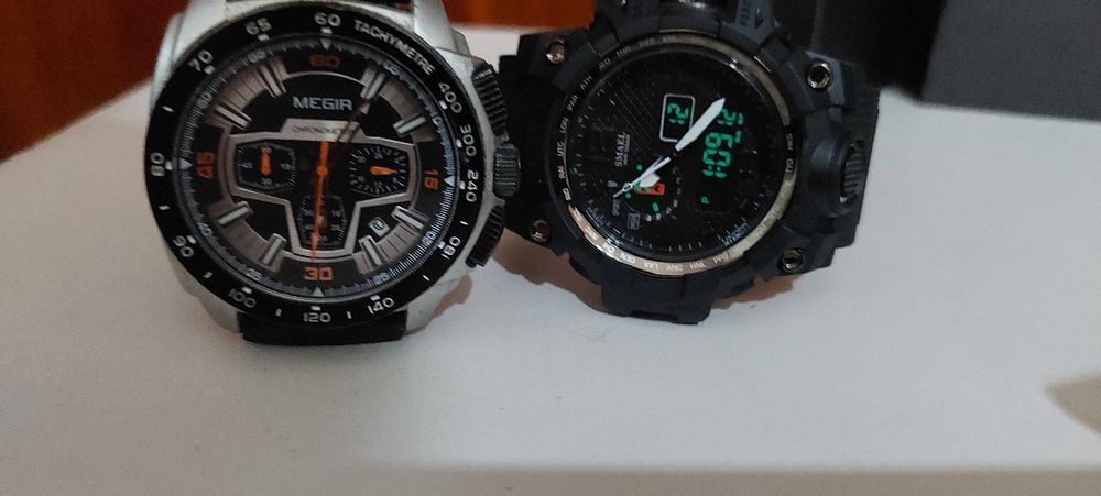 Relógios Cronograph 1 Preto e 1 Cinza