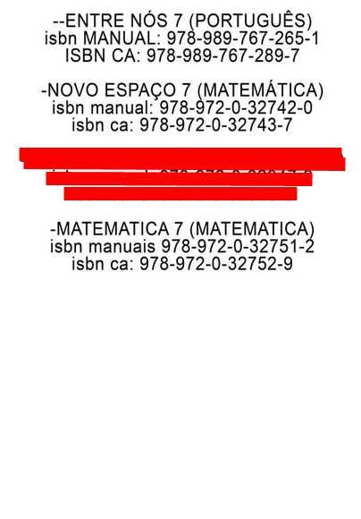 Manuais escolares 7*ano
