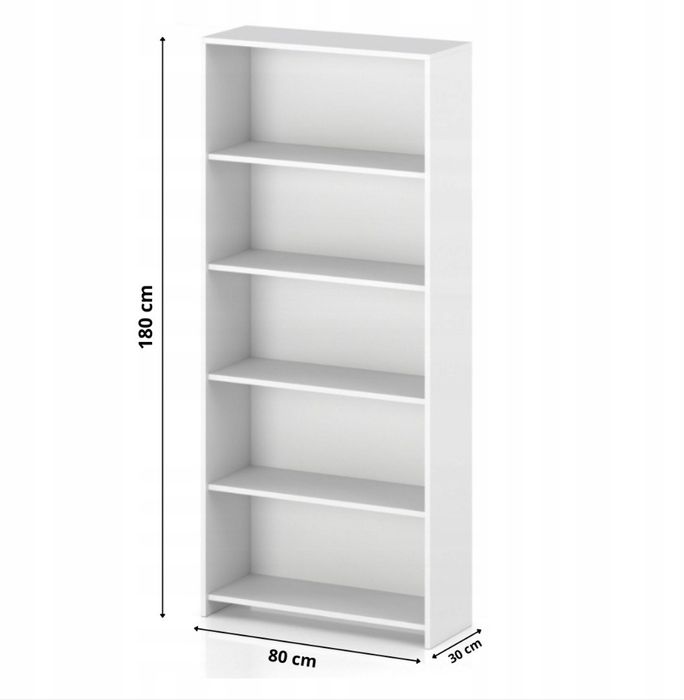 Solidny biały regał