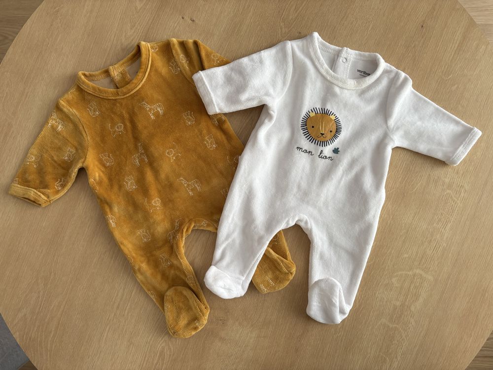 Pack 4 babygrows 0-1 mes da Vertbaudet