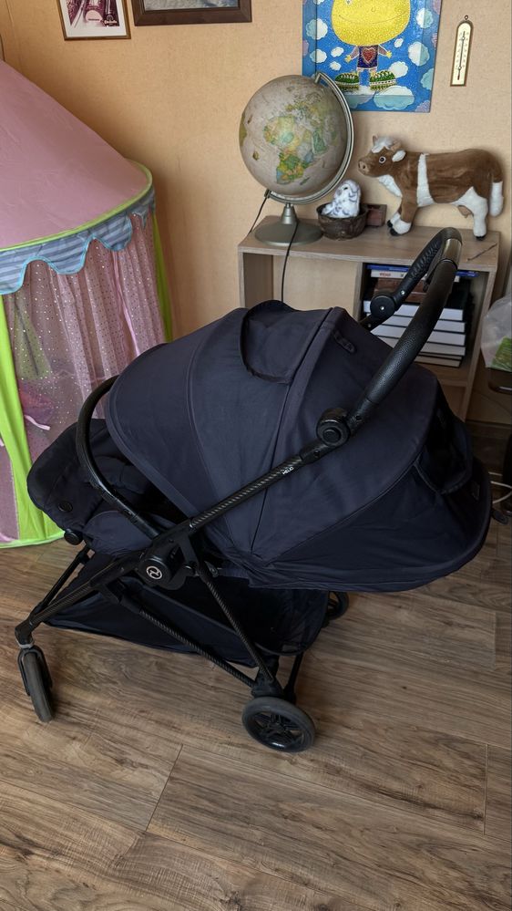 Cybex б/у коляска візок melio carbon чорна