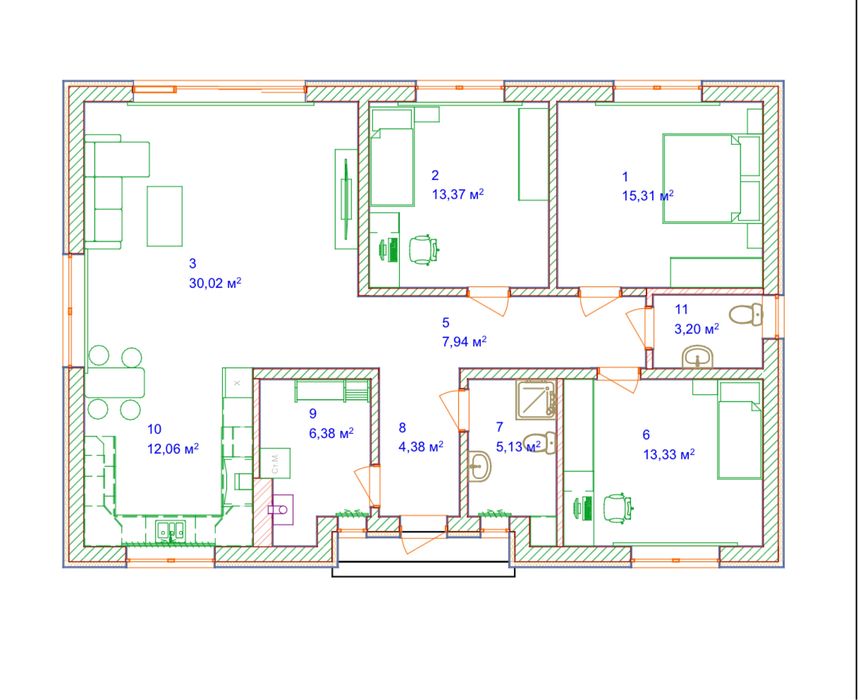 Новий проект! Сучасний будинок в центрі біля озера
