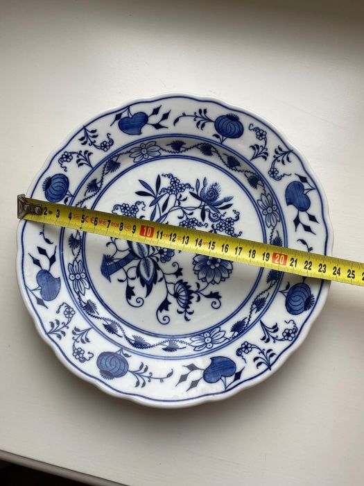 2 szt Meissen Miśnia duży 24 cm cebulowy talerz