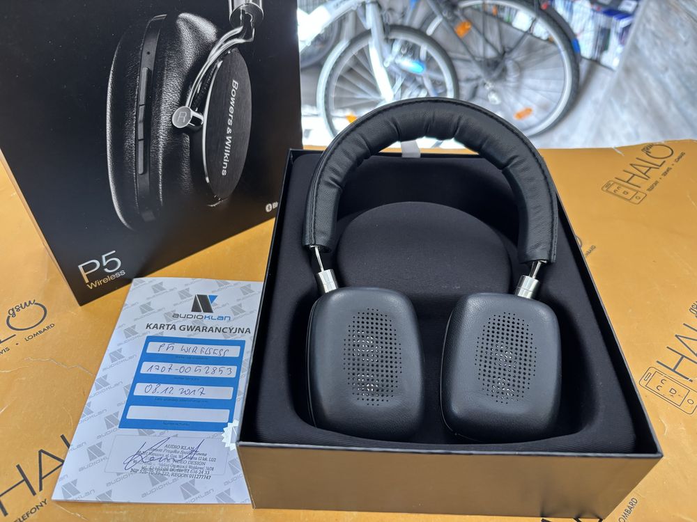 Jak Nowe! Słuchawki Bowers & Wilkins P5 Black, Wireless / Bluetooth