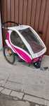 Qeridoo Kidgoo 1 przyczepka rowerowa PINK amortyzowana