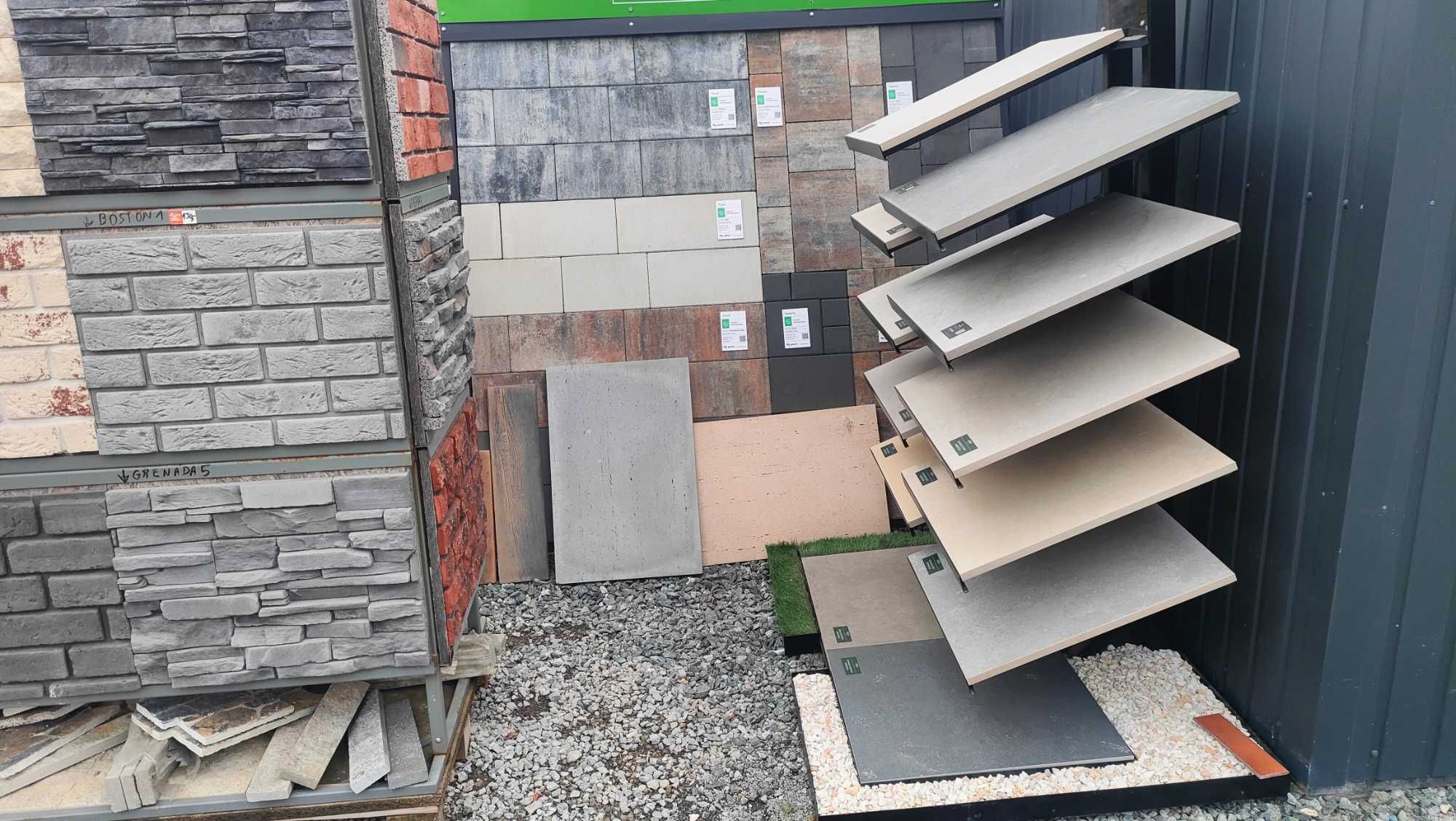 Blat stół grill kuchnia taras palisada kostka brukowa ogrodzenie mur