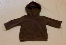 Bluza polar z kapturem zapinana na suwak (68cm - 6m) (Odzież)