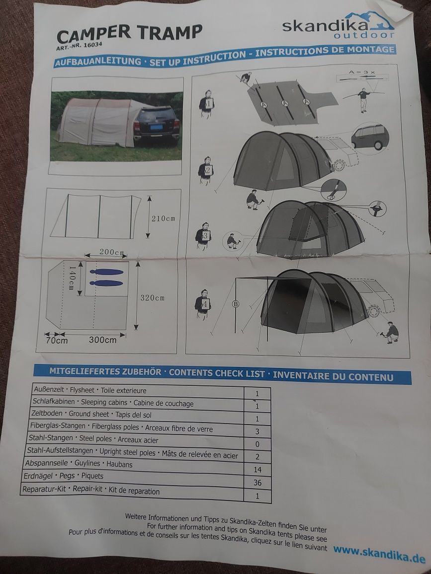 Sprzedam namiot do samochodu - model camper tramp 16034