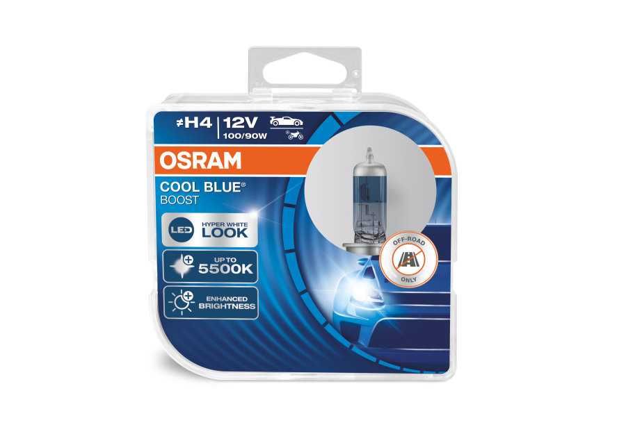 Lâmpadas Osram Cool Blue Boost 5500K 80w H1, H4, H7, H11