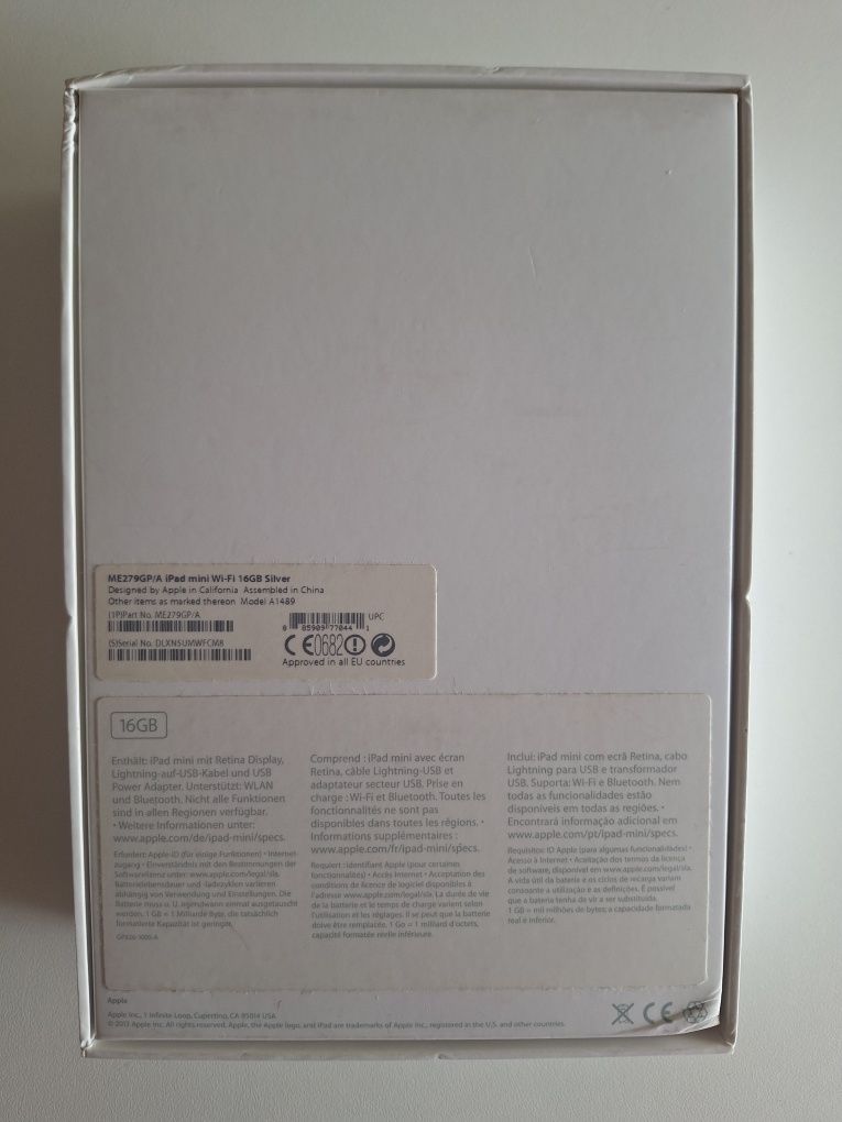 iPad mini wi-fi 16gb silver