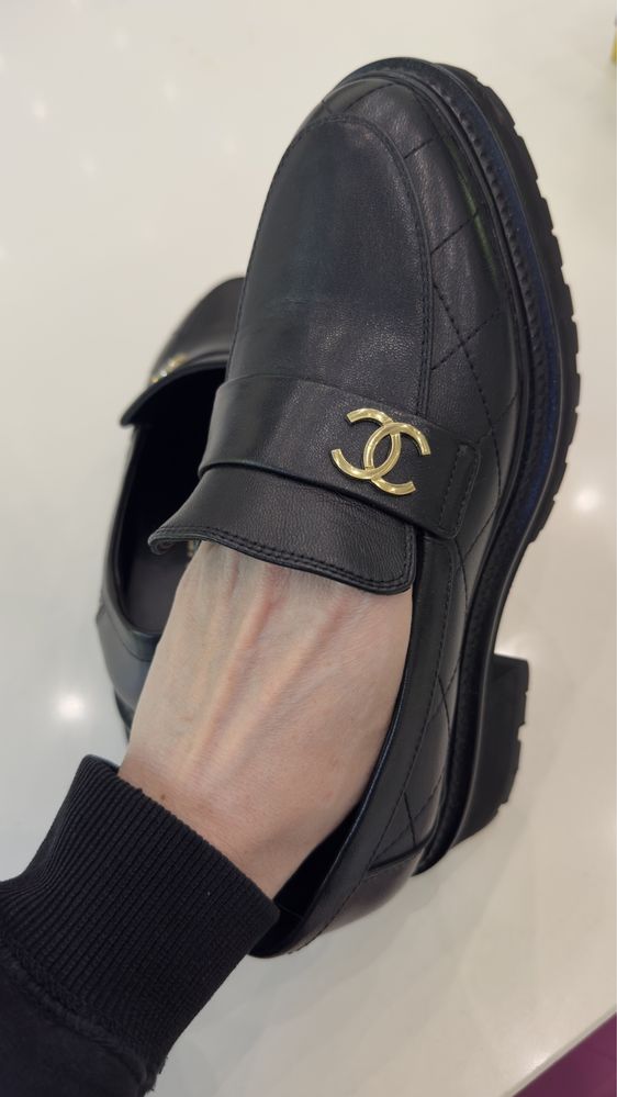 Мокасини  лофери Chanel ботинки туфли