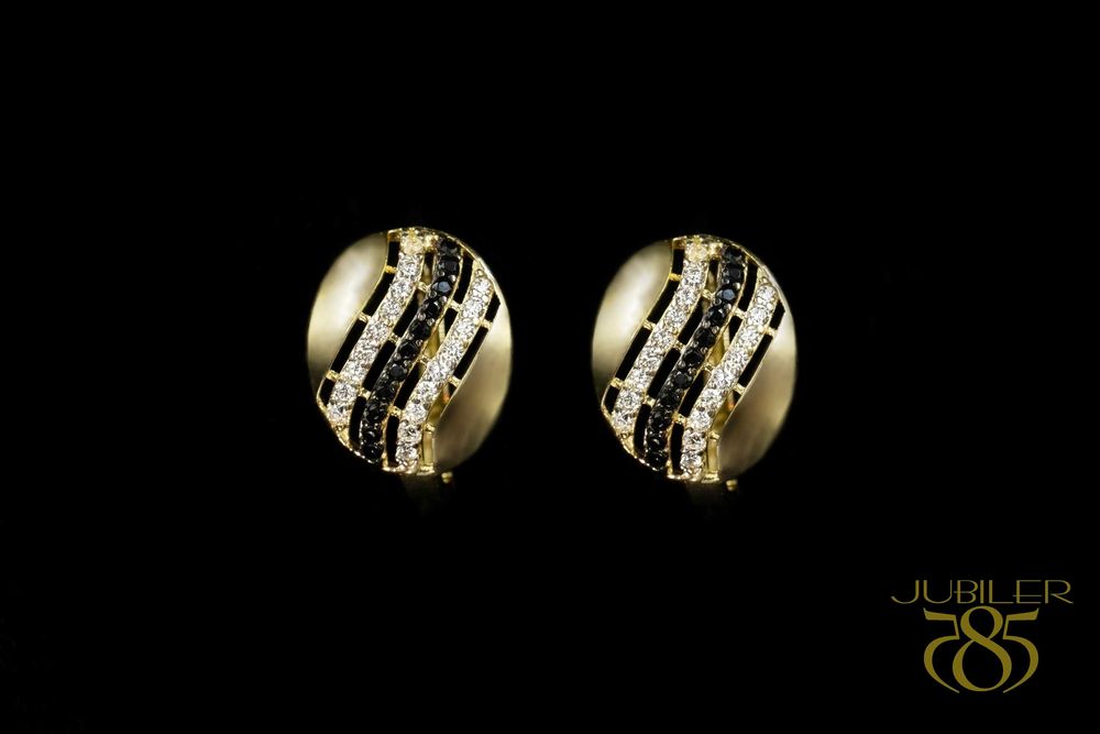 Złote kolczyki Cyrkonie/Złoto 585 14K 2,38g Nowe