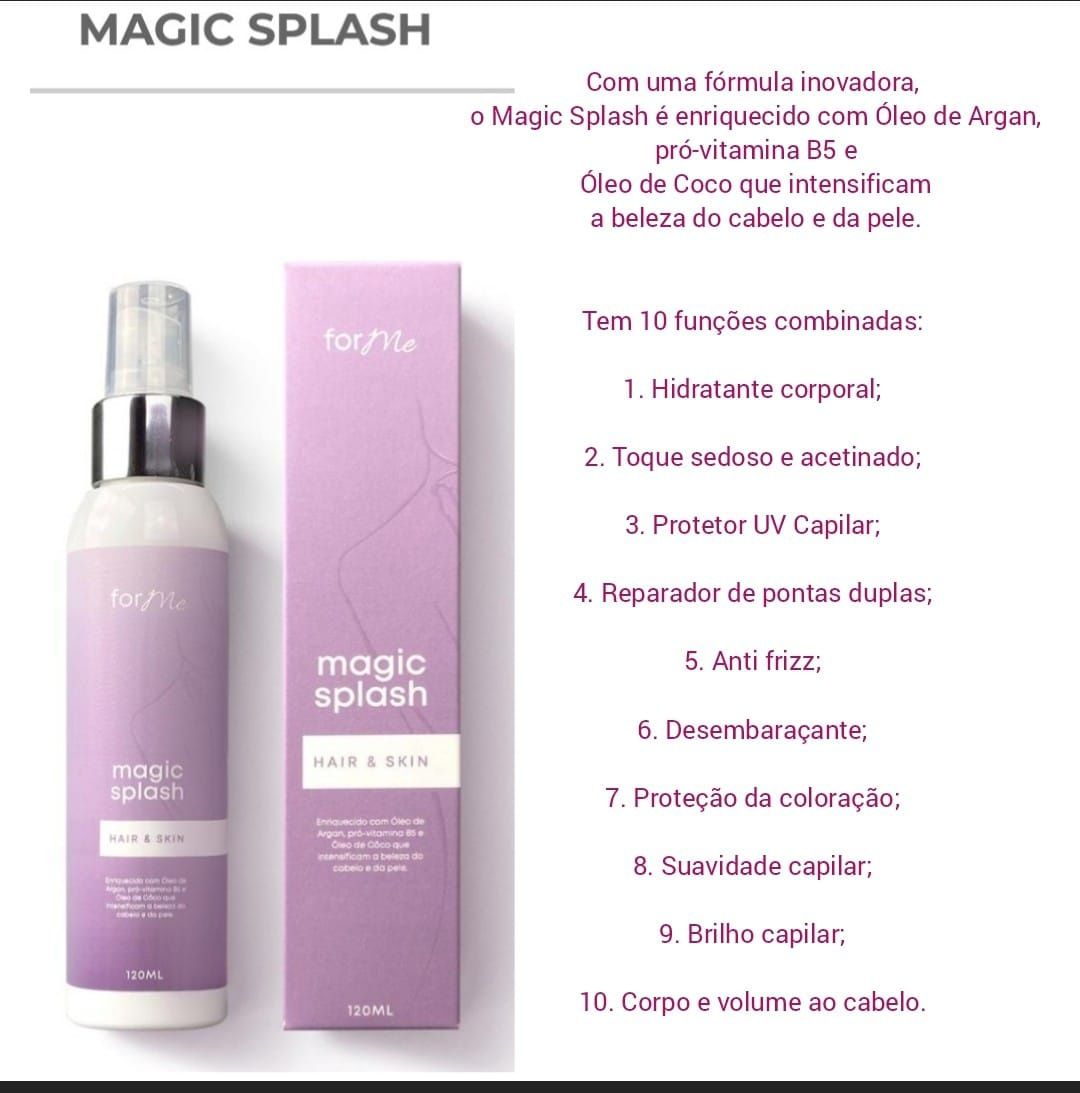 Magic Splash desembaraça o seu cabelo ou barba