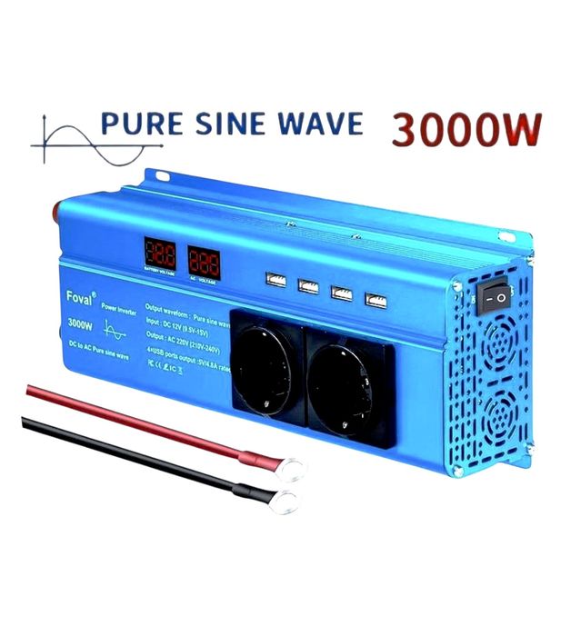 Інвертори FOVAL EU 3000W 12V (Чиста Синусоїда)