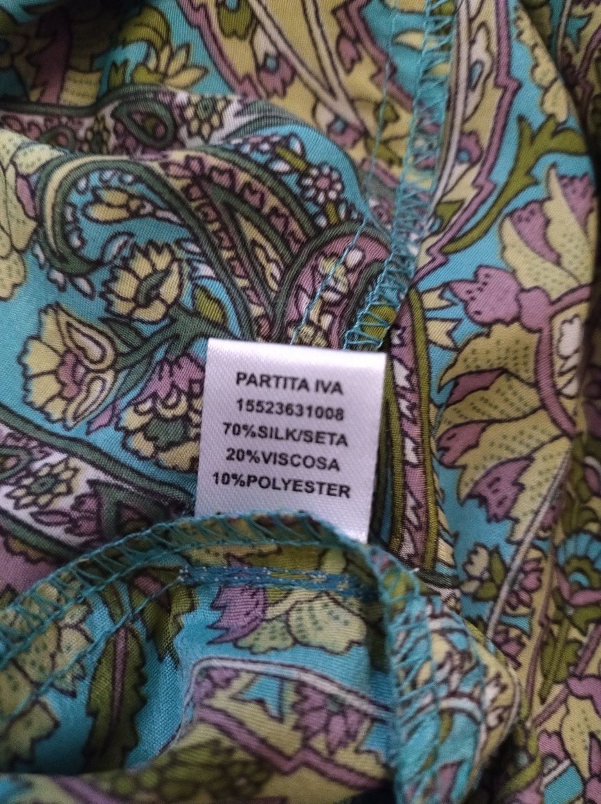 Długa sukienka maxi boho jedwab letnia plażowa One Size